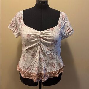 Willow Floral Blouse with Ruffle Sleeves